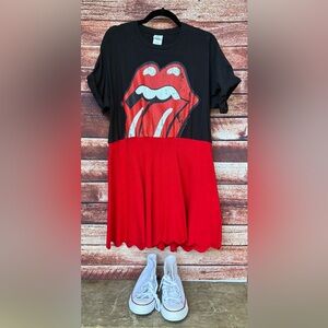 🎸The Remix Collection🥁 Rolling Stones Addition! Band Tee to midi! Repurposed.